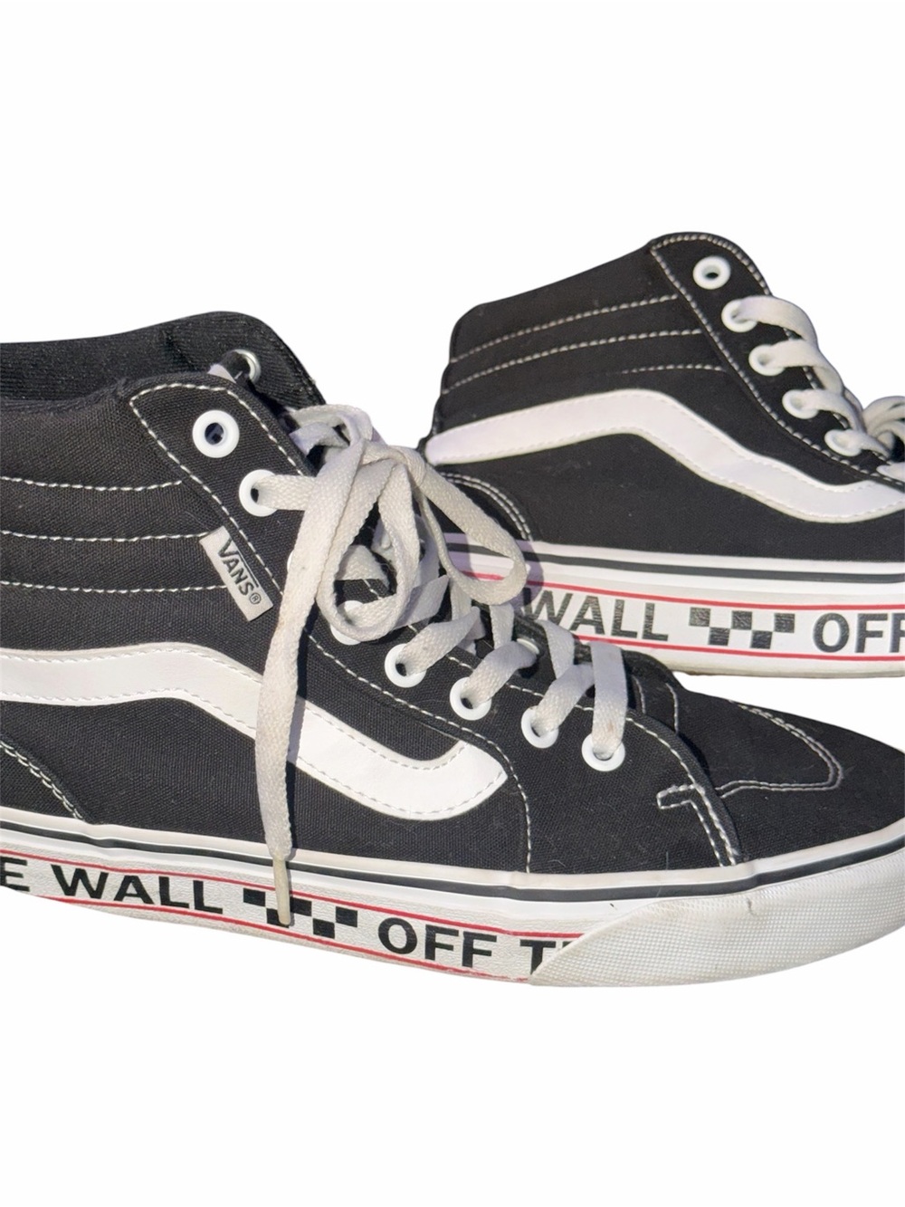Vans Men Sk8-Hi High-Top Sneakers in Black and White
